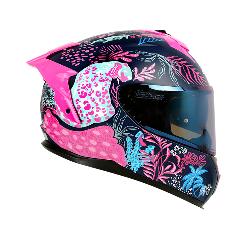 CASCO SHAFT SH-610EVO BLOOM MATE AZUL NAVY ROSADO IRIDIUM