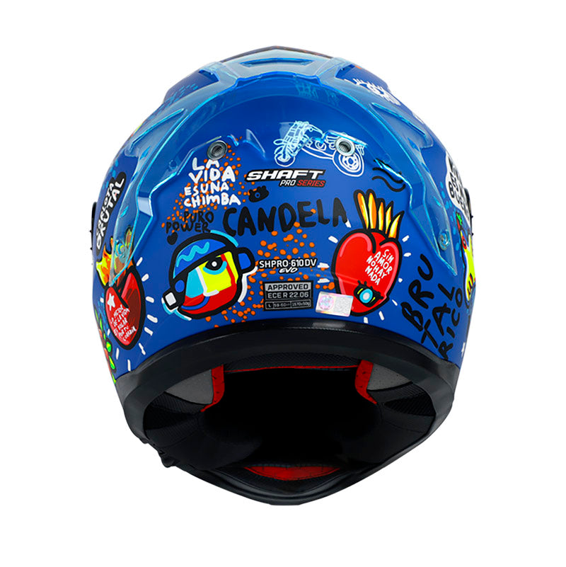 CASCO SHAFT SH-610DV PRO CANDELA AZUL CANDY VISOR IRIDIUM