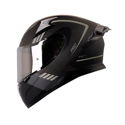 CASCO SHAFT SH-612DV PRO AURA MATE GRIS VISOR IRIDIUM PLATA