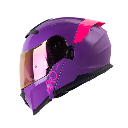 CASCO HRO HRO-3440 DV SOLID MORADO FUCSIA VISOR IRIDIUM MORADO