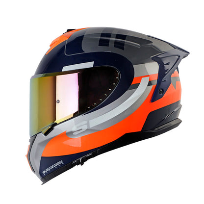 CASCO SHAFT SH-610DV PRO OVERCAST GRIS OSCURO NARANJA NEON