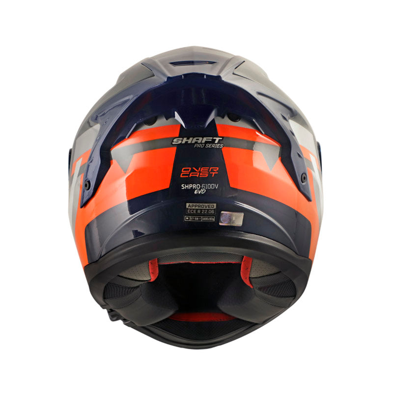 CASCO SHAFT SH-610DV PRO OVERCAST GRIS OSCURO NARANJA NEON