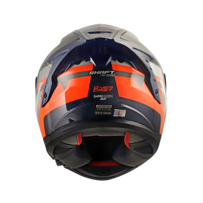 CASCO SHAFT SH-610DV PRO OVERCAST GRIS OSCURO NARANJA NEON