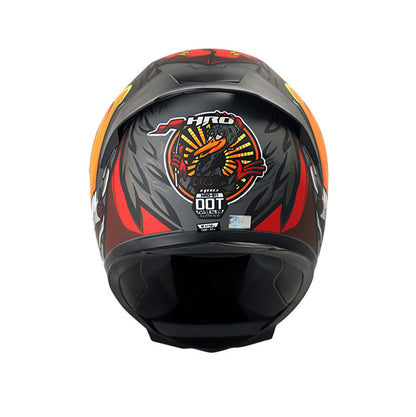 CASCO HRO HRO-511 CHULO MATE GRIS NARANJA NEON