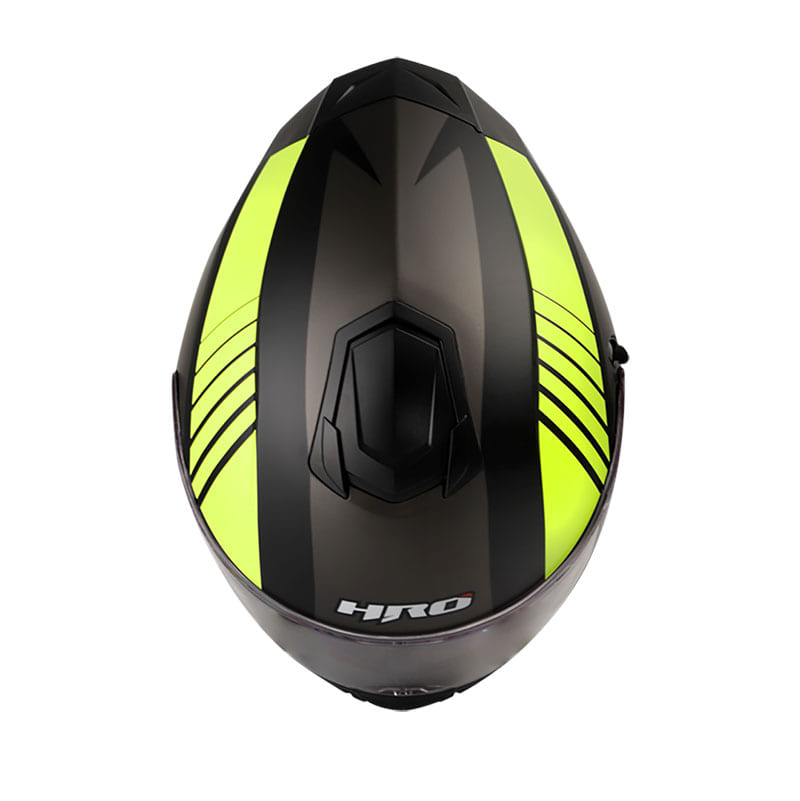 CASCO HRO HRO-518DV ASPER MATE NEGRO AMARILLO NEON