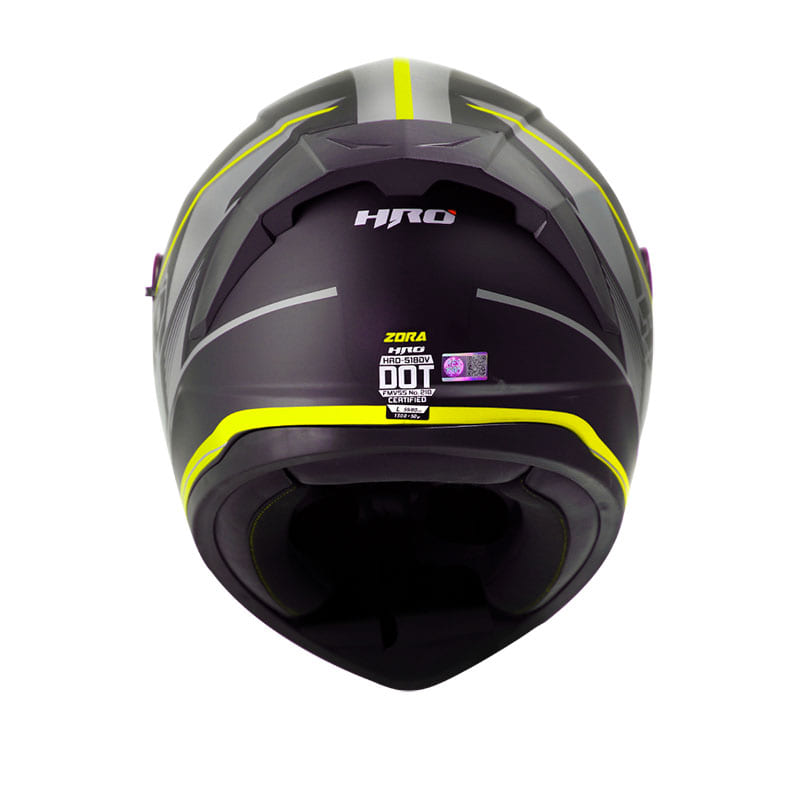 CASCO HRO HRO-518DV ZORA MATE NEGRO AMARILLO NEON