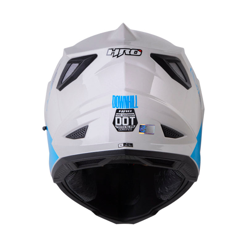 CASCO HRO HRO-MX330DV DOWNHILL GRIS CLARO AZUL IRIDIUM