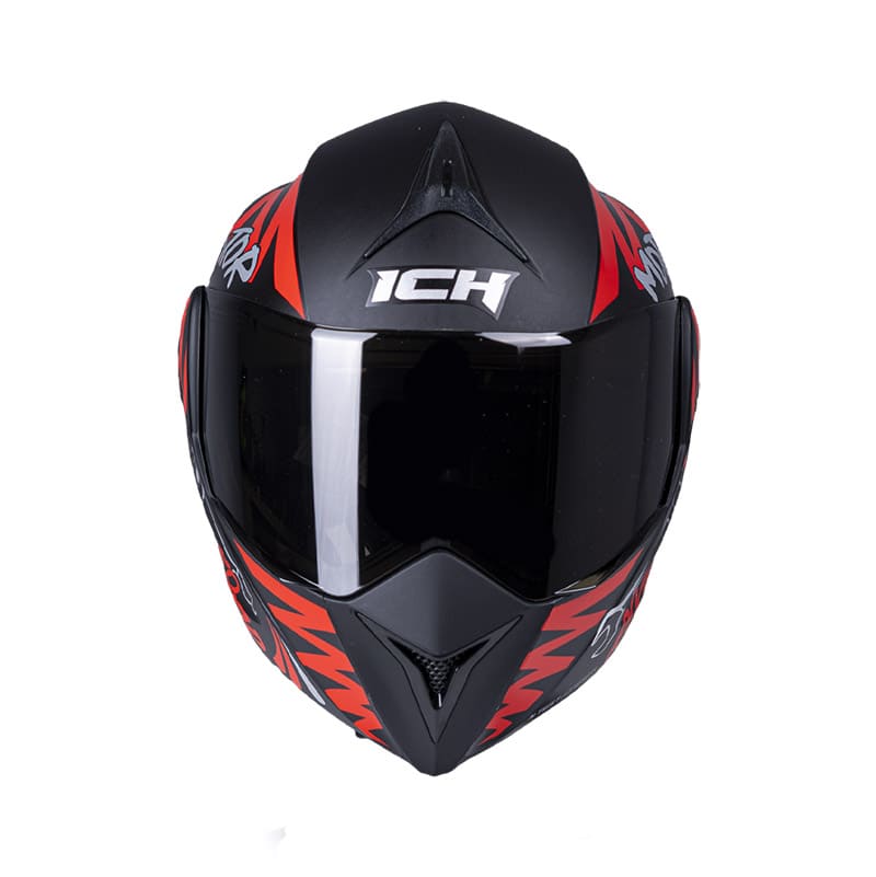 CASCO ICH ICH-3110DV MOTOR MATE NEGRO ROJO VISOR HUMO