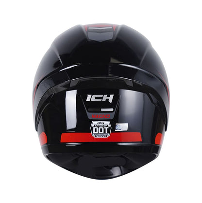 CASCO ICH-501SP MAGNO NEGRO ROJO VISOR HUMO