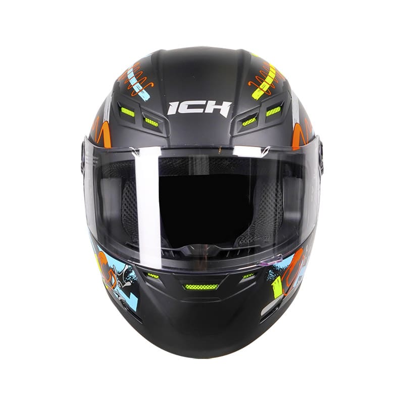 CASCO ICH ICH-501SP BRAAP MATE NEGRO AMARILLO NEON
