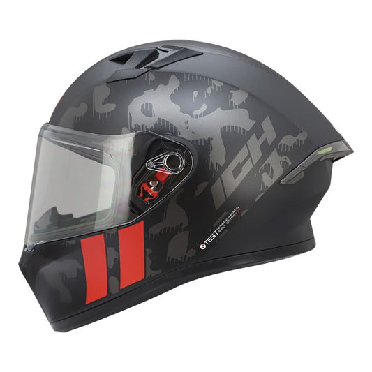 CASCO ICH ICH-503SP COMMANDO MATE NEGRO ROJO