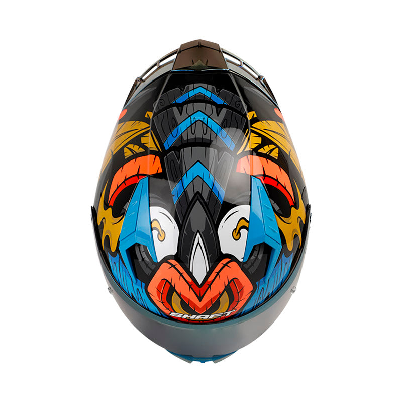 CASCO SHAFT SH-526SP TIKI NEGRO DORADO VISOR IRIDIUM