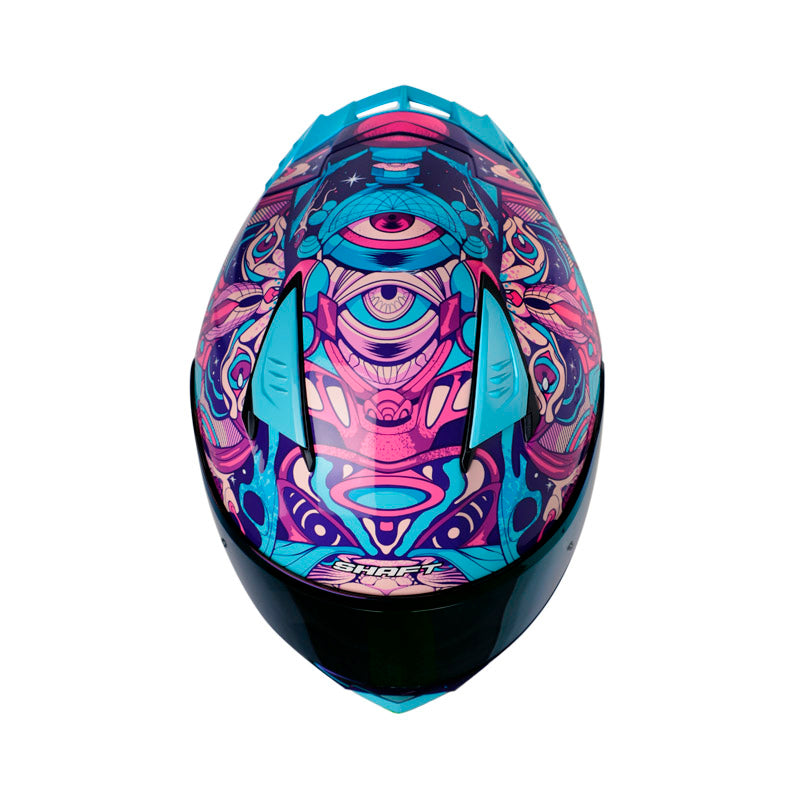 CASCO SHAFT SH-590SR ARS NOTORIA MORADO FUCSIA VISOR IRIDIUM