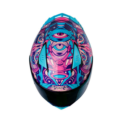 CASCO SHAFT SH-590SR ARS NOTORIA MORADO FUCSIA VISOR IRIDIUM