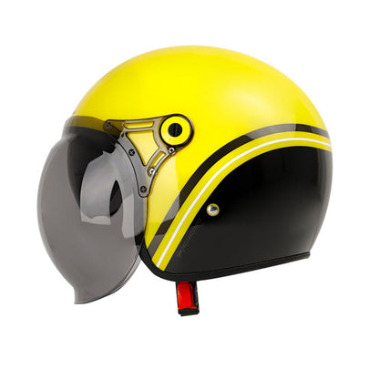 CASCO SHAFT SH-121 SCRAMBLE STRIPES AMARILLO NEON VISOR HUMO