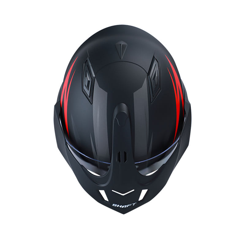 CASCO SHAFT SH-227 SKUARE MATE NEGRO ROJO