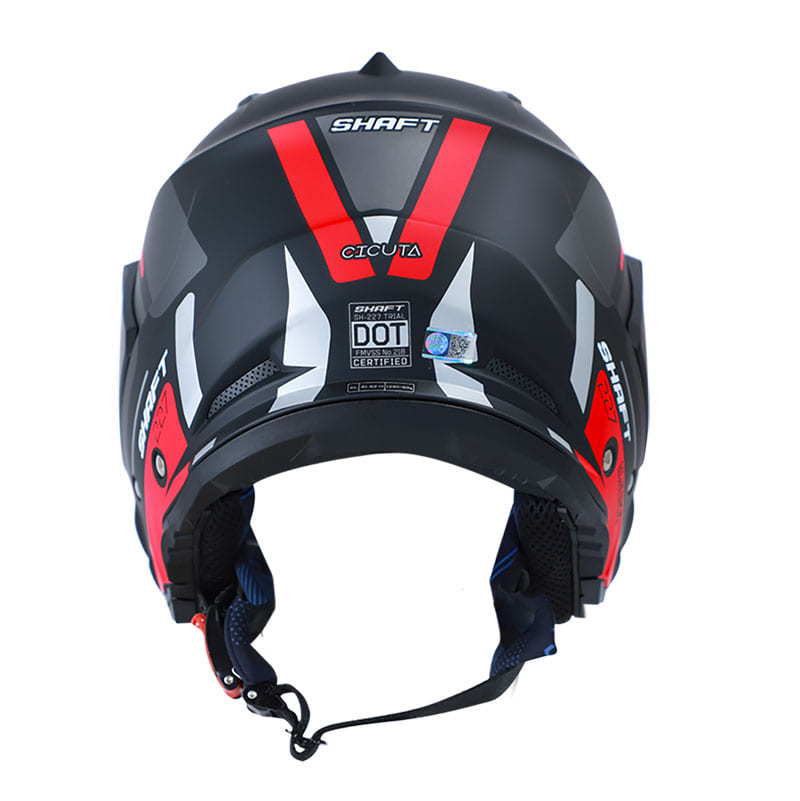 CASCO SHAFT SH-227 CICUTA MATE NEGRO ROJO