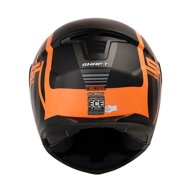 CASCO SHAFT SH-3910DV CIRCOOL MATE NEGRO NARANJA NEON VISOR HUMO