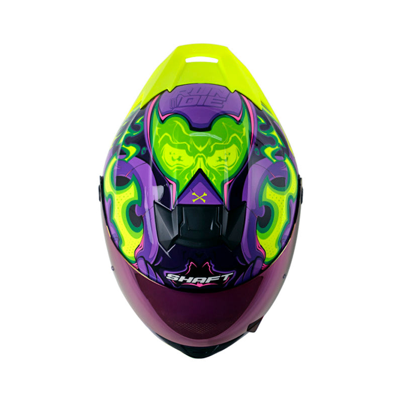 CASCO SHAFT SH-502SP FIRE BOY MORADO AMARILLO NEON IRIDIUM