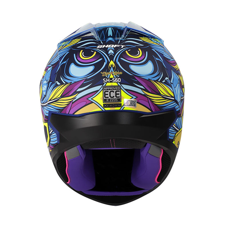 CASCO SHAFT SH-560 DREAM CATCH AZUL MORADO VISOR IRIDIUM
