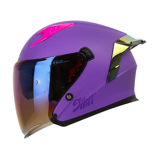 CASCO SHAFT SH-226SP SOLID MATE MORADO VISOR IRIDIUM MORADO