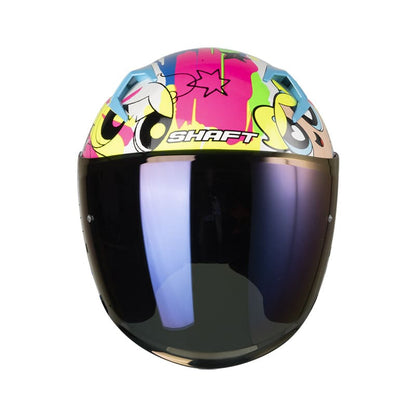 CASCO SHAFT SH-226SP POWERFULL BLANCO VISOR IRIDIUM AZUL
