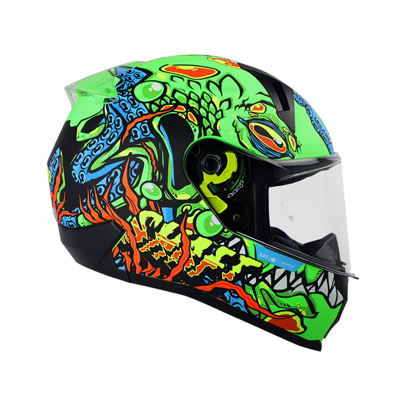 CASCO SHAFT SH-560 CRACKEND MATE VERDE NEON VERDE NEON