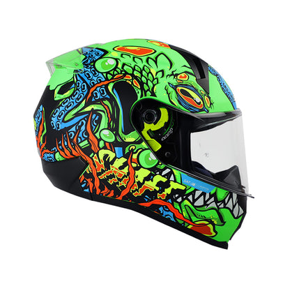 CASCO SHAFT SH-560 CRACKEND MATE VERDE NEON VERDE NEON