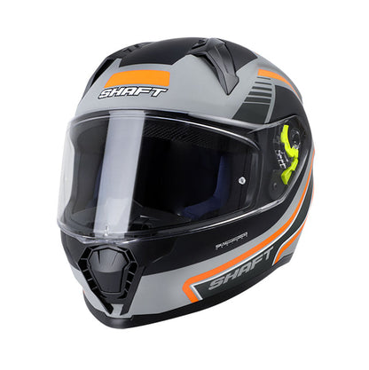 CASCO SHAFT SH-560 LEMANS MATE GRIS NARANJA NEON