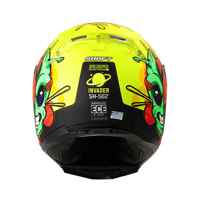 CASCO SHAFT SH-562 INVADER MATE AMARILLO NEON VERDE NEON