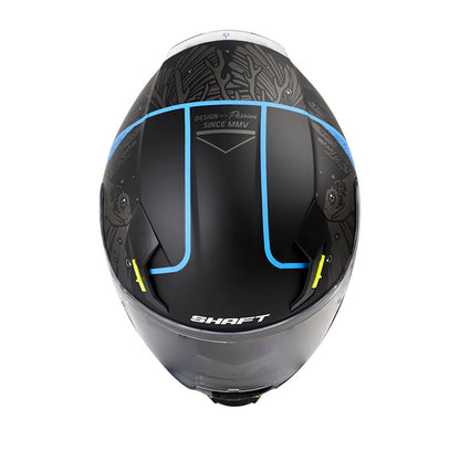 CASCO SHAFT SH-562 WORLD MATE NEGRO AZUL NEON