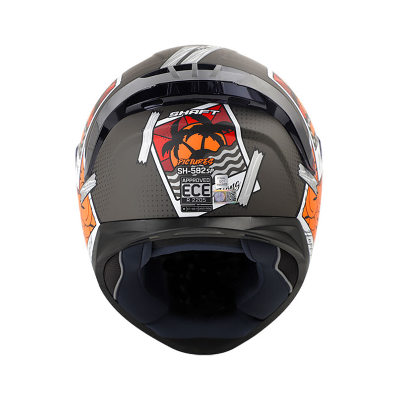 CASCO SHAFT SH-582SP PICTURES MATE NEGRO NARANJA NEON