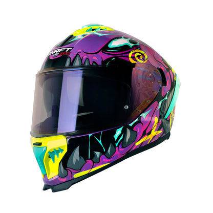 CASCO SHAFT SH-611RS PRO DRAKON MORADO AMARILLO NEON IRIDIUM