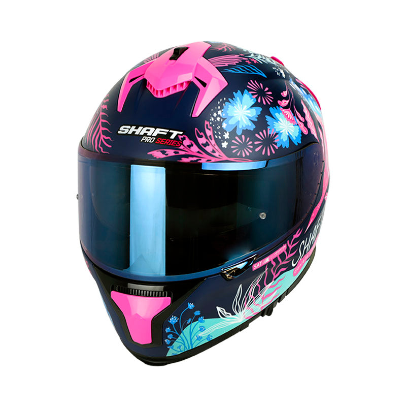 CASCO SHAFT SH-610EVO BLOOM MATE AZUL NAVY ROSADO IRIDIUM