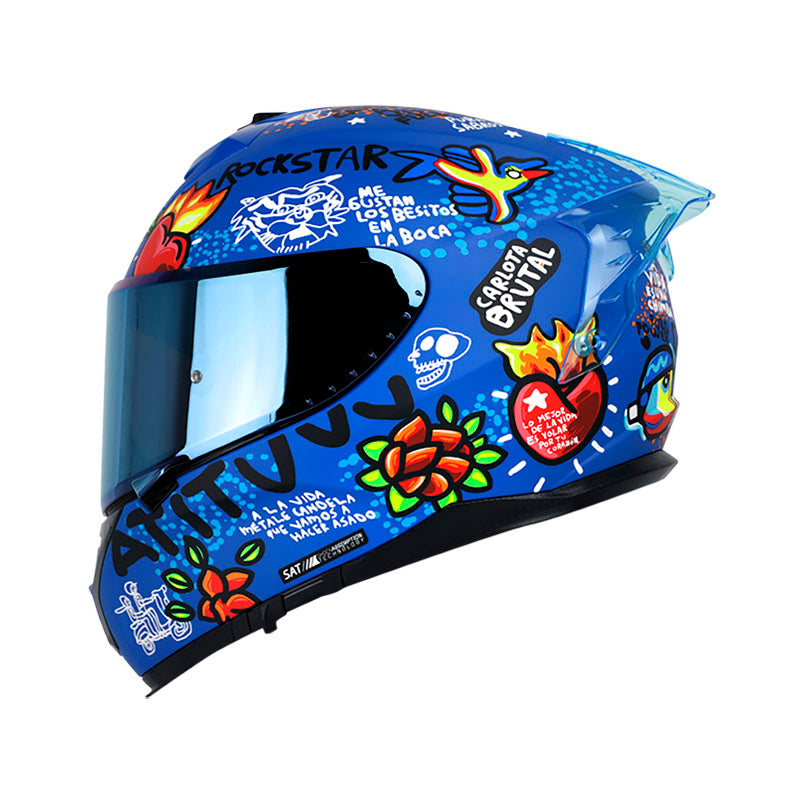 CASCO SHAFT SH-610DV PRO CANDELA AZUL CANDY VISOR IRIDIUM