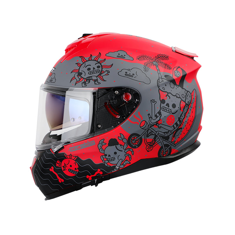 CASCO SHAFT SH-610DV PRO PIZZA MATE ROJO GRIS