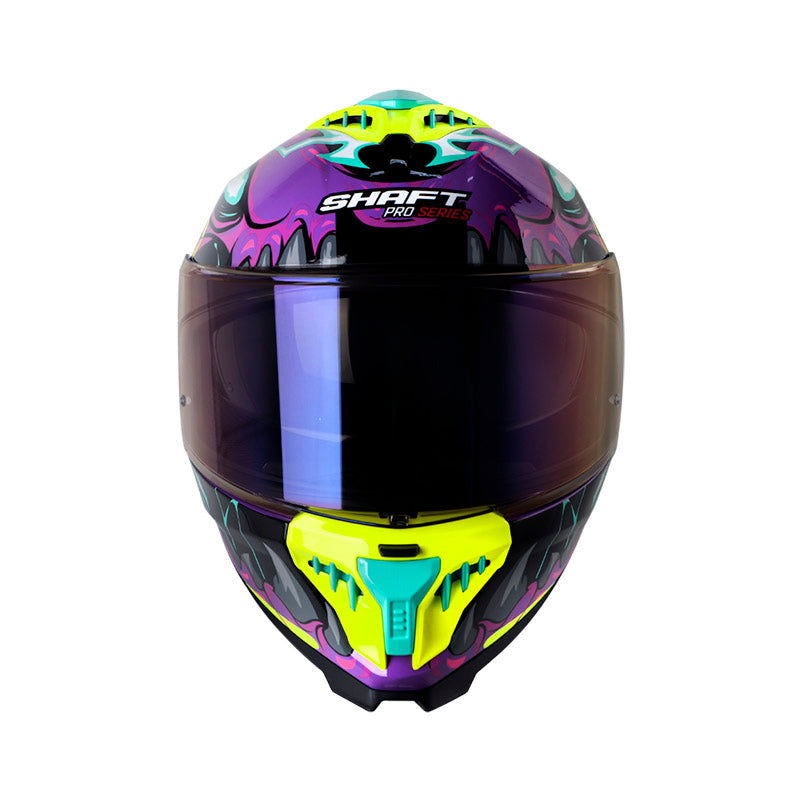 CASCO SHAFT SH-611RS PRO DRAKON MORADO AMARILLO NEON IRIDIUM