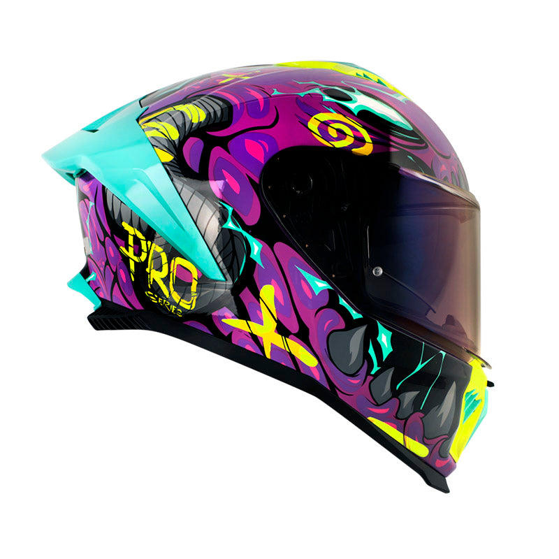 CASCO SHAFT SH-611RS PRO DRAKON MORADO AMARILLO NEON IRIDIUM
