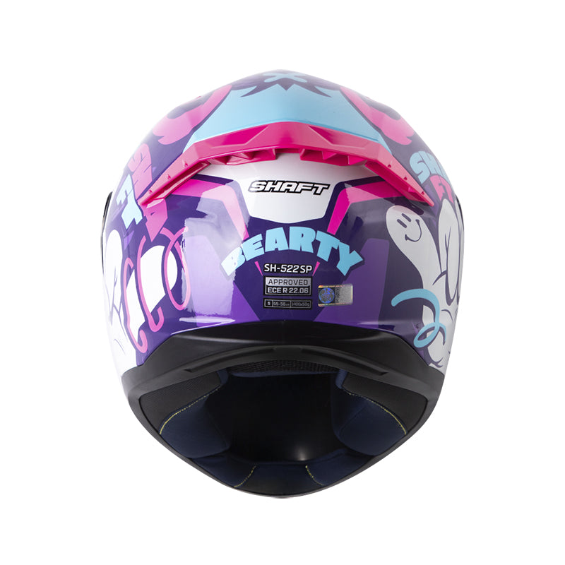CASCO SHAFT SH-522SP BEARTY MORADO FUCSIA VISOR IRIDIUM