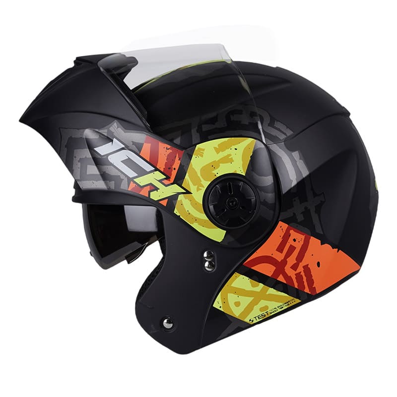 CASCO ICH ICH-3110DV RUNAS MATE NEGRO AMARILLO NEON