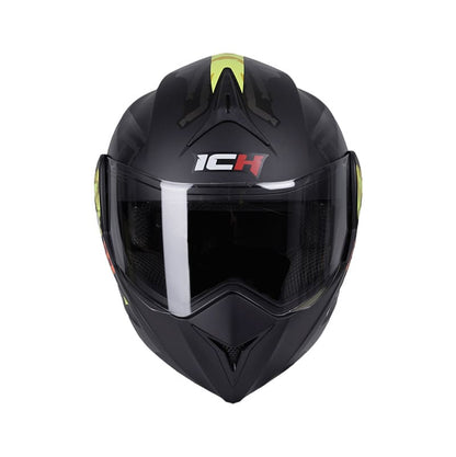 CASCO ICH ICH-3110DV RUNAS MATE NEGRO AMARILLO NEON