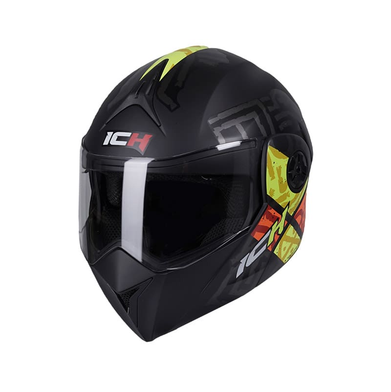 CASCO ICH ICH-3110DV RUNAS MATE NEGRO AMARILLO NEON
