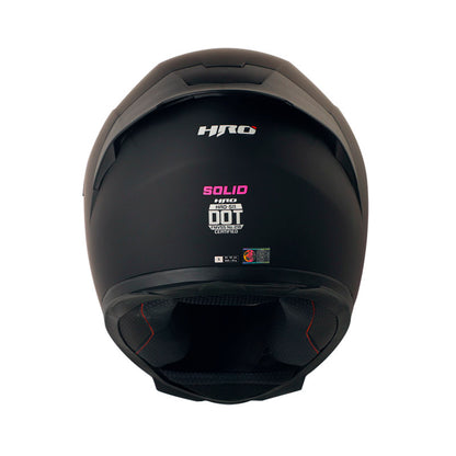 CASCO HRO HRO-511 SOLID MATE NEGRO FUCSIA VISOR IRIDIUM