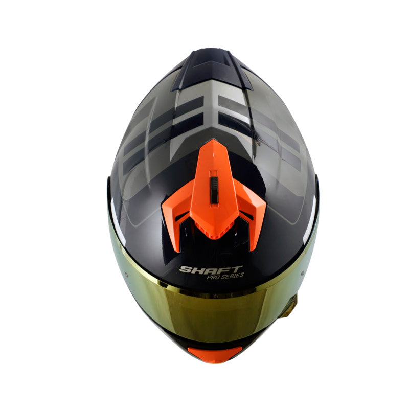 CASCO SHAFT SH-610DV PRO OVERCAST GRIS OSCURO NARANJA NEON