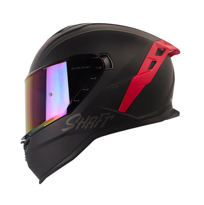 CASCO SHAFT SH-598GTR SOLID MATE NEGRO GRIS VISOR IR.ROJO
