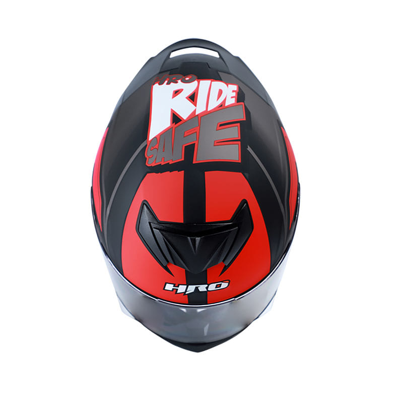 CASCO HRO HRO-511 FUCKUS MATE NEGRO ROJO