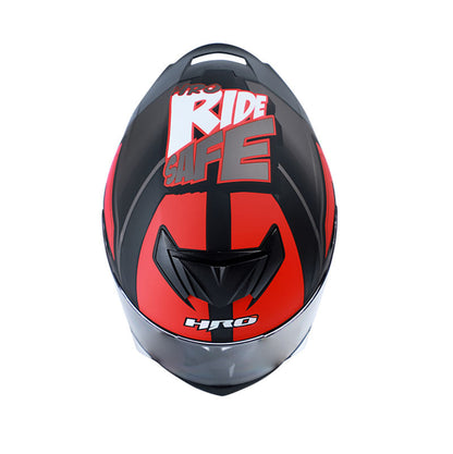 CASCO HRO HRO-511 FUCKUS MATE NEGRO ROJO
