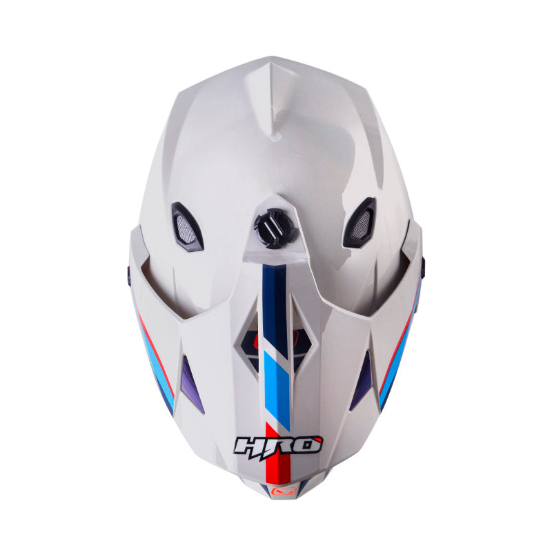 CASCO HRO HRO-MX330DV DOWNHILL GRIS CLARO AZUL IRIDIUM