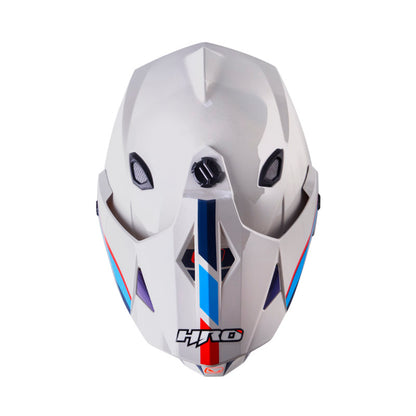 CASCO HRO HRO-MX330DV DOWNHILL GRIS CLARO AZUL IRIDIUM