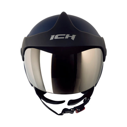 CASCO ICH ICH-205 SOLID AZUL PLATA VISOR IRIDIUM PLATA